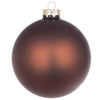 Palline per albero di Natale in vetro decorate color Marrone Tronco Opaco