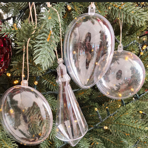 Sfere apribili in per albero di Natale in plexiglass color trasparente Casa e cucina/Decorazioni per interni/Addobbi e decorazioni per ricorrenze/Decorazioni natalizie/Addobbi e decorazioni/Palle e palline MagiediNatale.it - Altamura, Commerciovirtuoso.it
