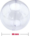 SFERE NATALIZIE PALLINE TRASPARENTI APRIBILI DA RIEMPIRE DECORAZIONE NATALE 2PZ 8CM  Trade Shop italia - Napoli, Commerciovirtuoso.it