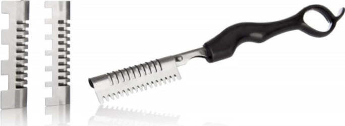 Sfilzino-Professionale-Capelli-Taglio-Con-3-Lame-Rasoio-Acciaio-Parrucchiere-Pratico-Barbiere