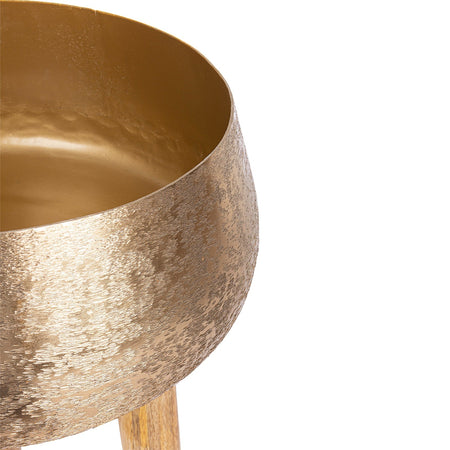 Portavaso decorativo "Varanasi" natalizio in legno di mango Set 3