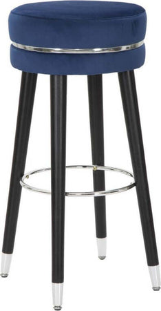 Sgabello-Bar-Paris-Blu/Silver-Cm-Ø-35X74