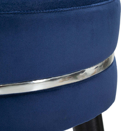 Sgabello-Bar-Paris-Blu/Silver-Cm-Ø-35X74