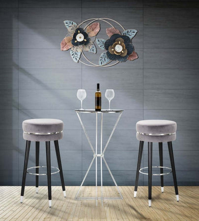 Sgabello-Bar-Paris-Grigio/Silver-Cm-Ø-35X74