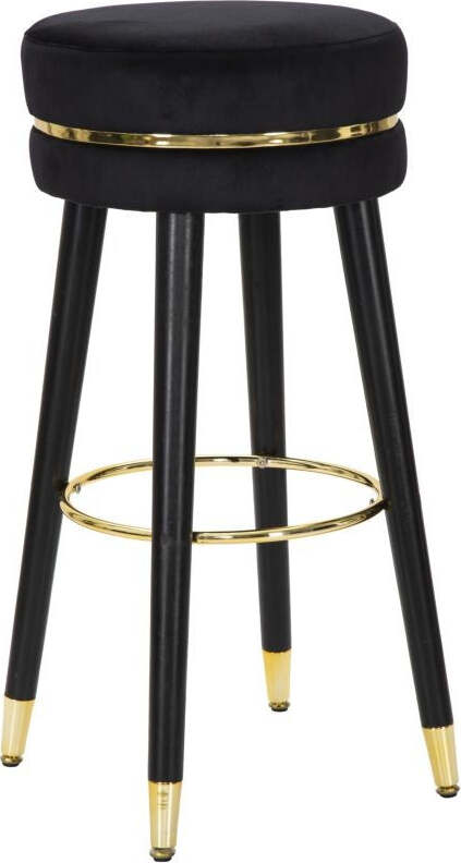 Sgabello-Bar-Paris-Nero/Gold-Cm-Ø-35X74