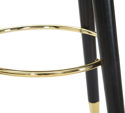 Sgabello-Bar-Paris-Nero/Gold-Cm-Ø-35X74