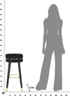 Sgabello-Bar-Paris-Nero/Gold-Cm-Ø-35X74