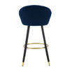 Sgabello da bar elegante in velluto per interno in stile moderno h 98 cm
