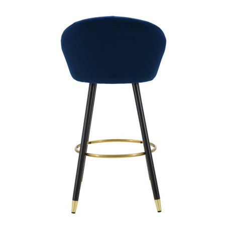 Sgabello da bar elegante in velluto per interno in stile moderno h 98 cm