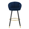 Sgabello da bar elegante in velluto per interno in stile moderno h 98 cm