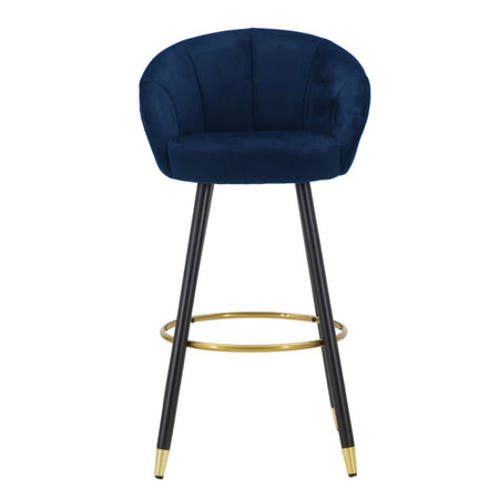 Sgabello da bar elegante in velluto per interno in stile moderno h 98 cm