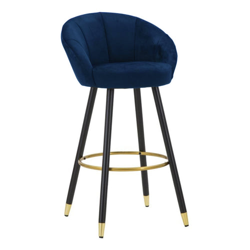 Sgabello da bar elegante in velluto per interno in stile moderno h 98 cm