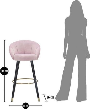 Sgabello-Bar-Prague-Rosa-Cm-55X56X104