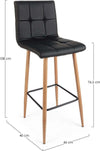 Sgabello da bar Bruce per interno, Gambe In Tubolare Di Acciaio Verniciato Effetto Legno, 46 x 40 x 108 cm Casa e cucina/Arredamento/Studio/Sedie e Sgabelli/Sgabelli Decor Space - Altamura, Commerciovirtuoso.it