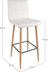 Sgabello da bar Bruce per interno, Gambe In Tubolare Di Acciaio Verniciato Effetto Legno, 46 x 40 x 108 cm Casa e cucina/Arredamento/Studio/Sedie e Sgabelli/Sgabelli Decor Space - Altamura, Commerciovirtuoso.it