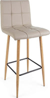 Sgabello da bar Bruce per interno, Gambe In Tubolare Di Acciaio Verniciato Effetto Legno, 46 x 40 x 108 cm Casa e cucina/Arredamento/Studio/Sedie e Sgabelli/Sgabelli Decor Space - Altamura, Commerciovirtuoso.it