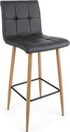 Sgabello da bar Bruce per interno, Gambe In Tubolare Di Acciaio Verniciato Effetto Legno, 46 x 40 x 108 cm Casa e cucina/Arredamento/Studio/Sedie e Sgabelli/Sgabelli Decor Space - Altamura, Commerciovirtuoso.it