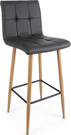 Sgabello da bar Bruce per interno, Gambe In Tubolare Di Acciaio Verniciato Effetto Legno, 46 x 40 x 108 cm Casa e cucina/Arredamento/Studio/Sedie e Sgabelli/Sgabelli Decor Space - Altamura, Commerciovirtuoso.it
