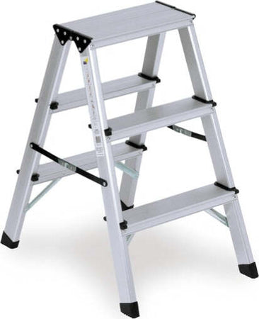 Sgabello doppia salita - in alluminio - Garden Friend Fai da te/Prodotti per la costruzione/Scale/Scale multiuso Eurocartuccia - Pavullo, Commerciovirtuoso.it