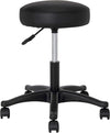 Sgabello-Estetista-Girevole-Seduta-Imbottita-10cm-in-Ecopelle-Salone-Studio-Nero