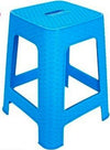 Sgabello-In-Plastica-Rattan-Azzurro-H-45,5-Cm-Sedia-Complemento-D'arredo-Casa