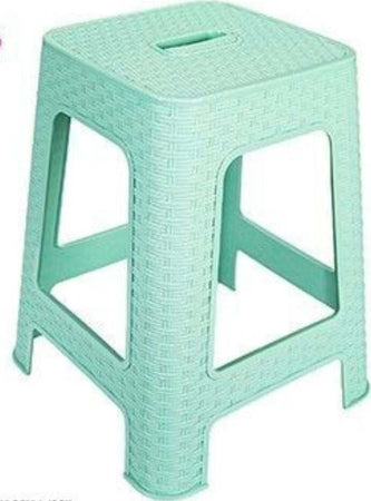 Sgabello In Plastica Rattan Verde Acqua H 45,5 Cm Sedia Complemento D'arredo Casa e cucina/Arredamento/Cameretta ragazzi/Sedie/Sgabelli Trade Shop italia - Napoli, Commerciovirtuoso.it