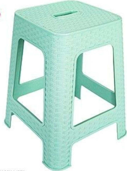Sgabello In Plastica Rattan Verde Acqua H 45,5 Cm Sedia Complemento D'arredo Casa e cucina/Arredamento/Cameretta ragazzi/Sedie/Sgabelli Trade Shop italia - Napoli, Commerciovirtuoso.it