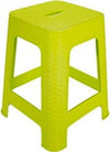 Sgabello-In-Plastica-Rattan-Verde-H-45,5-Cm-Sedia-Complemento-D'arredo-Per-Casa