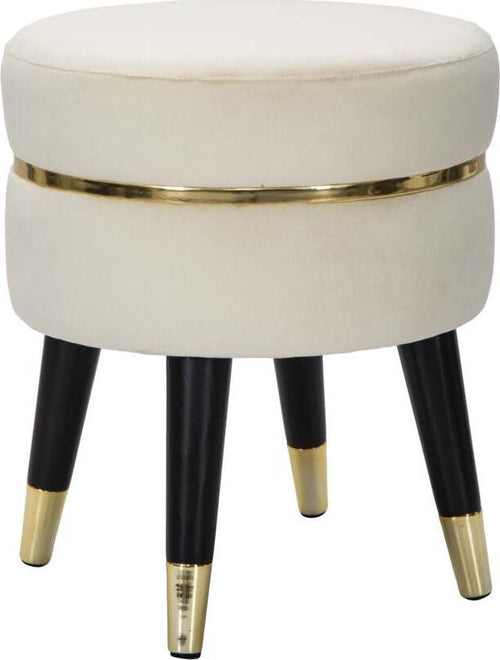 Sgabello-Paris-Crema/Gold-Cm-Ø-35X40,5