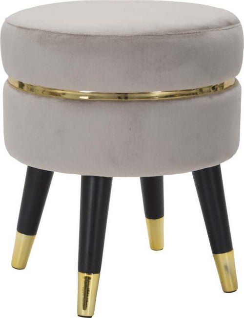Sgabello-Paris-Grigio/Gold-Cm-Ø-35X40,5
