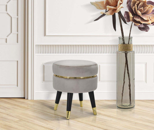 Sgabello-Paris-Grigio/Gold-Cm-Ø-35X40,5