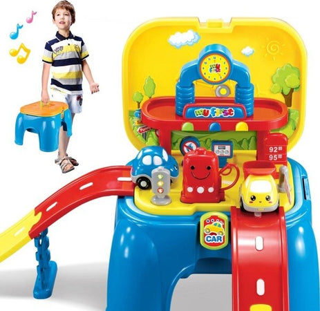 Sgabello Per Bambini Portatile Sediolina Con Garage Auto Giocattolo Luci E Suoni Giochi e giocattoli/Personaggi giocattolo/Edifici e scenari/Piste da corsa Trade Shop italia - Napoli, Commerciovirtuoso.it