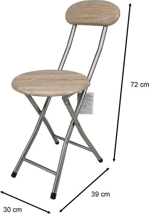 Sgabello Pieghevole In Legno Scuro E Metallo Con Appoggio Schienale Campeggio Sport e tempo libero/Attività ricreative all'aperto/Camping e outdoor/Arredamento da campeggio/Sgabelli Trade Shop italia - Napoli, Commerciovirtuoso.it