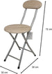 Sgabello Pieghevole In Legno Scuro E Metallo Con Appoggio Schienale Campeggio Sport e tempo libero/Attività ricreative all'aperto/Camping e outdoor/Arredamento da campeggio/Sgabelli Trade Shop italia - Napoli, Commerciovirtuoso.it