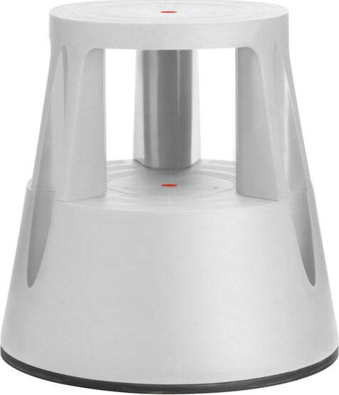 Sgabello Roll a step con ruote - 24 x 45 x 45 cm - grigio chiaro - Caimi Casa e cucina/Arredamento/Studio/Sedie e Sgabelli/Sgabelli Eurocartuccia - Pavullo, Commerciovirtuoso.it