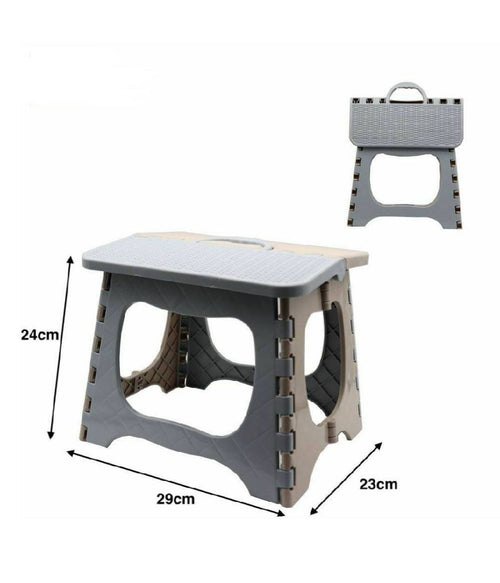 Sgabello Sedia Plastica Colorato Richiudibile Pieghevole Campeggio 29x24x23cm