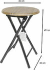 Sgabello-Tavolino-Seduta-Pieghevole-In-Legno-Scuro-Metallo-Nero-45-X-30-Cm