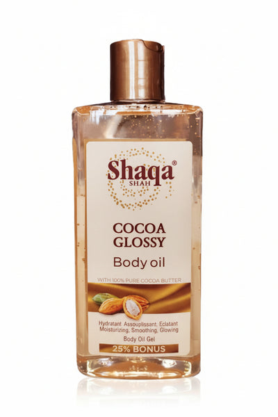 SHAQA SHAH COCOA GLOSSY BODY OIL 250ML PER PELLI 