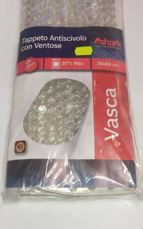 SHARK---TAPPETO-ANTISCIVOLO-PER-VASCA-DA-BAGNO-38x69CM---CON-VENTOSE---COLORE-TRASPARENTE-**