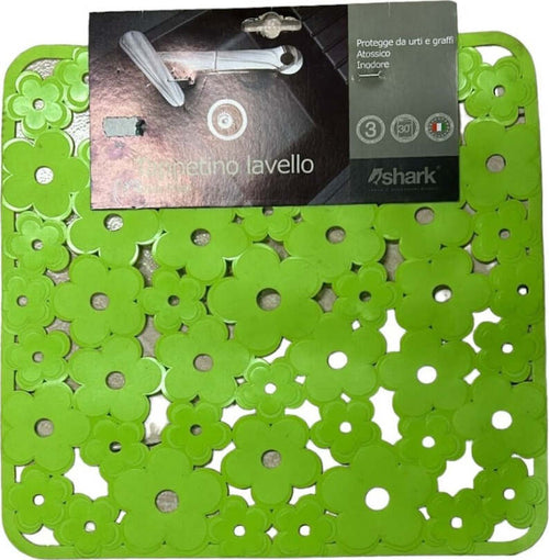 SHARK---TAPPETO-PER-LAVELLO-FIORINO-32X32CM-VERDE