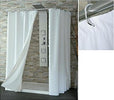 Shark-010/101101-Tenda-Doccia,-Vinile,-120-cm-x-Altezza-200-cm,-Bianco