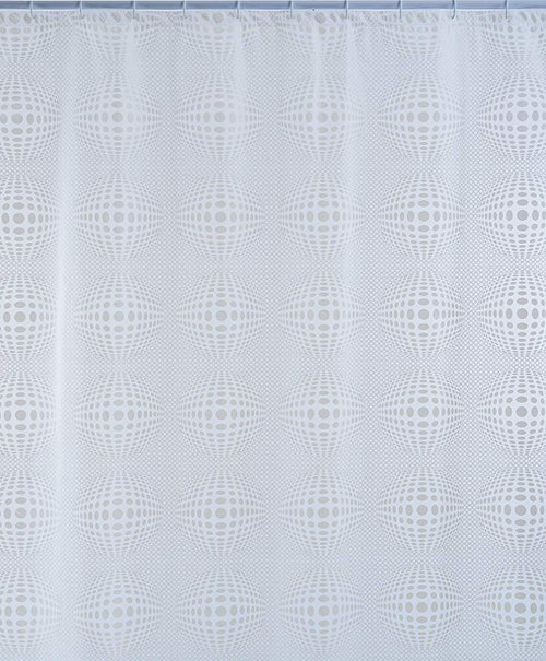 Shark-010/233101-Tenda-Doccia,-Vinile,-180-cm-x-Altezza-200-cm,-Trasparente/Bianco