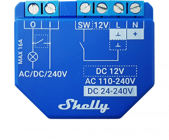 SHELLY-RELÈ-CON-COMANDO-WIFI,-1-CANALE-16A-|-SHELLY-PLUS1