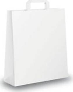 Shopper carta - maniglia piattina - 26 x 11 x 35 cm - bianco - conf. 25 sacchetti Commercio Industria e Scienza/Forniture per imballaggio e spedizione/Scatole buste e tubi per spedizione/Buste per spedizione/Buste commerciali Eurocartuccia - Pavullo, Commerciovirtuoso.it