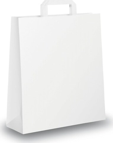 Shopper carta - maniglia piattina - 36 x 12 x 41 cm - bianco - conf. 250 sacchetti Commercio Industria e Scienza/Forniture per imballaggio e spedizione/Scatole buste e tubi per spedizione/Buste per spedizione/Buste commerciali Eurocartuccia - Pavullo, Commerciovirtuoso.it