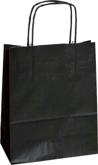 Shopper in carta - maniglie cordino - nero - 26 x 11 x 34 5cm - conf. 25 shoppers Casa e cucina/Hobby creativi/Articoli per confezioni regalo/Sacchetti da regalo Eurocartuccia - Pavullo, Commerciovirtuoso.it