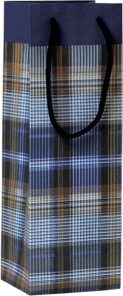 Shopper regalo Scozzese blu - 12 x 35 x 10cm - Kartos [multipack] 6 pezzi Casa e cucina/Hobby creativi/Articoli per confezioni regalo/Sacchetti da regalo Eurocartuccia - Pavullo, Commerciovirtuoso.it