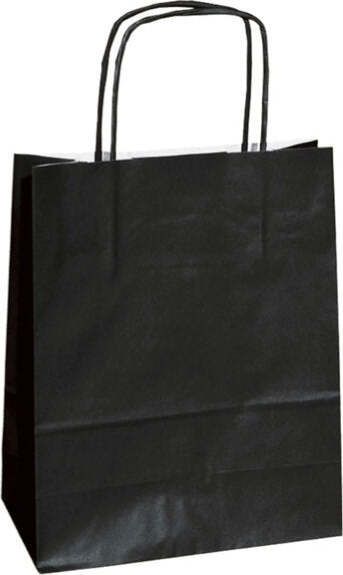 Shoppers in carta - maniglie cordino - nero - 14 x 9 x 20cm - conf. 25 shoppers Casa e cucina/Hobby creativi/Articoli per confezioni regalo/Sacchetti da regalo Eurocartuccia - Pavullo, Commerciovirtuoso.it