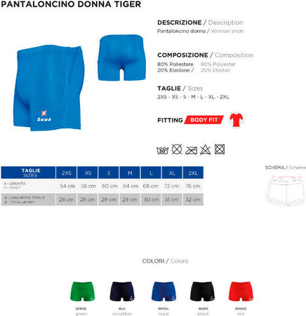 Short Nero Volley Donna Pantaloncino Sportino Moda/Donna/Abbigliamento/Abbigliamento sportivo/Pantaloncini sportivi Sportast - Cimego, Commerciovirtuoso.it