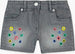 Shorts Bambina Pantaloni Corti Bimba Jeans Grigi Estivi Con Applicazioni Colorate Pantaloncini in Cotone 5 Tasche Effetto Lavato pantaloncino bambina/ragazza Piccole Canaglie - Tropea, Commerciovirtuoso.it